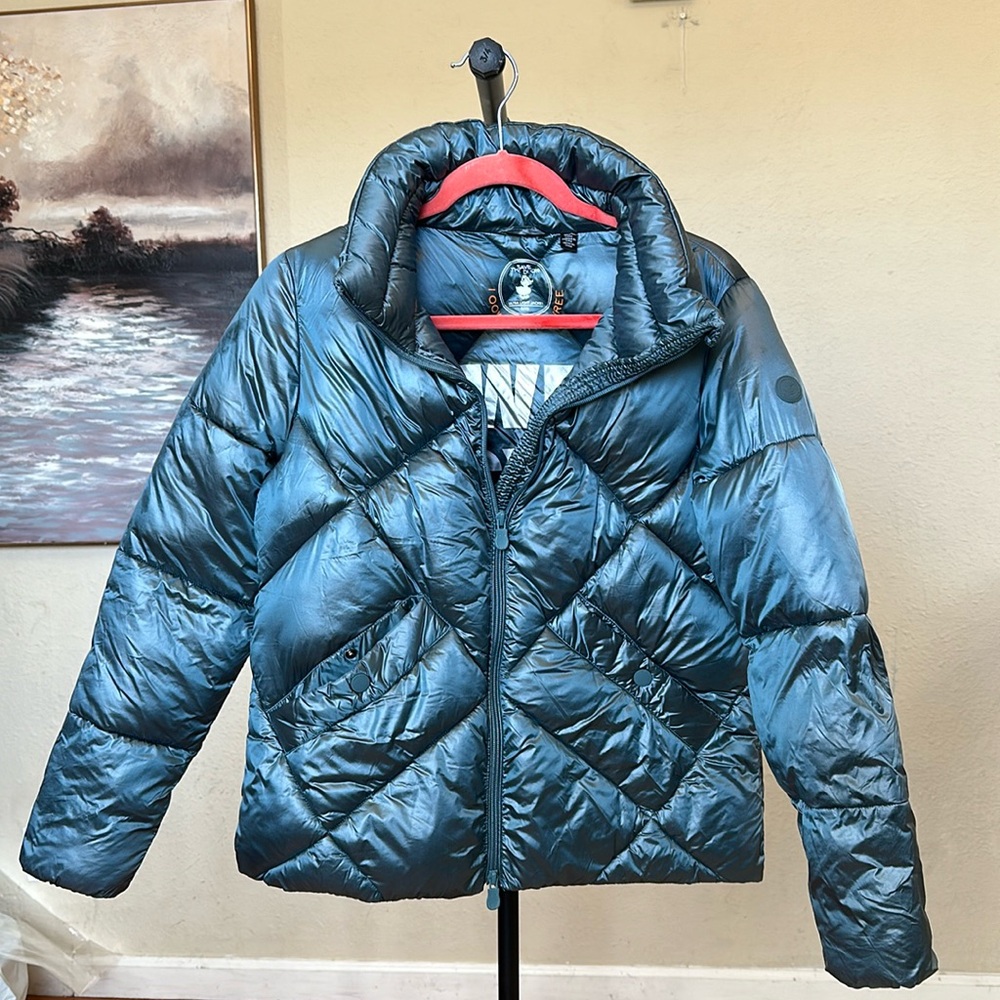 Save the Duck Joan recycled nylon‎ puffer jacket in heaven blue XS